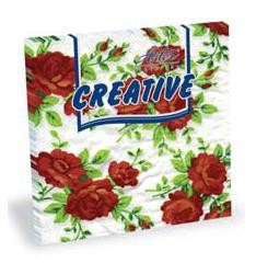 ASTER Салфетки Creative 33*33 Бутоны шиповника  3слойные 20шт