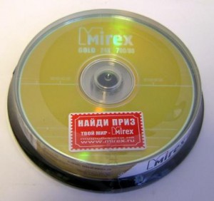 К/д Mirex gold CD-R80/700MB 24x БОКС10 шт (цена за штуку) (300!)