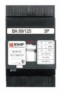 Автоматический выключатель ВА-99 125/63А 3P 35кА EKF  (1 шт в уп.)