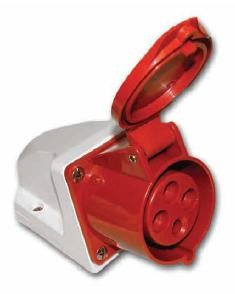 Розетка стационарная наружная 124 3P+PЕ 32А 380В IP44 EKF  (5 шт в уп.)