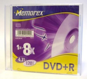 DVD+R Memorex 8x, 4.7Gb Slim