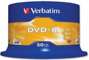 DVD-R Verbatim  8x, 4.7Gb БОКС50шт.