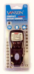 "З/у Vanson R03/R6x2/4 (165mA) таймер/откл, V-2833