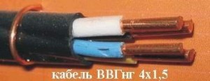 Кабель ВВГнг 4х1,5 медный негорючий круглый дв. изоляция ПВХ (-)