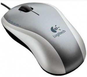 Logitech Мышь V150 Laser Mouse for Notebooks (Light Silver)