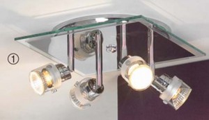LUSSOLE  LSL-5291-04 PERSPICUO хром прозрачный+белый матовый 4*40W GU10