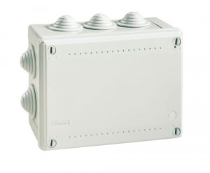 KO 150х110х70мм IP55-коробка ответв. монтаж. 10 вводов D25мм АБС пластик серая DKC 54000