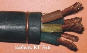 Кабель КГтп 5х6 (ГОСТ) силовой медный гибкий дв. изоляция резина от -40 до +50°С 660В