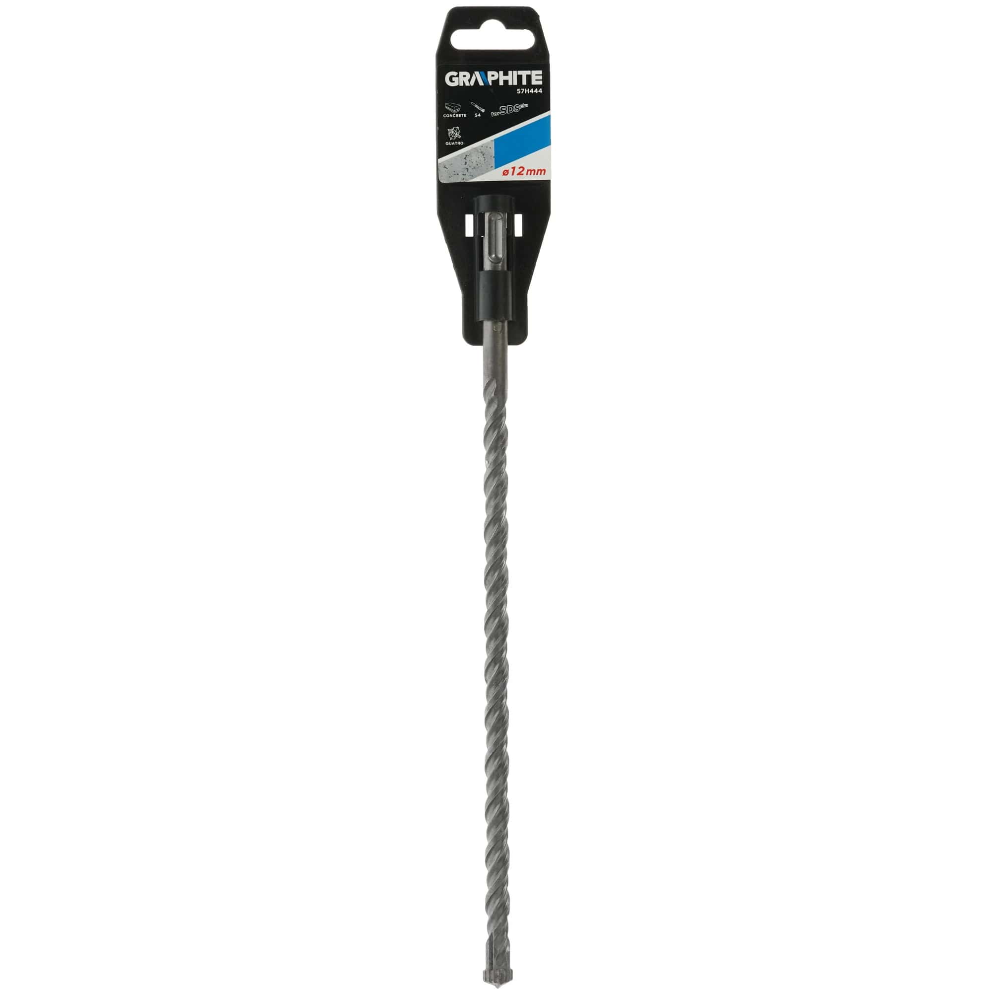 Бур по бетону SDS Plus 12x310 мм S4 quatro GRAPHITE