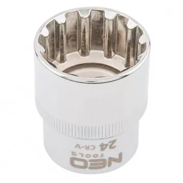 Головка сменная Spline 1/2" 24 мм NEO