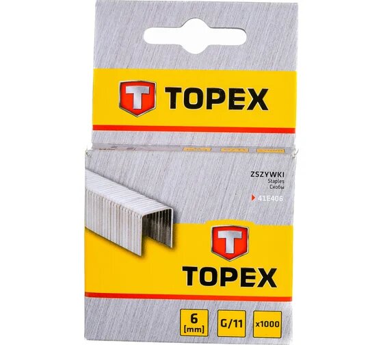 Скобы (6 мм; тип G) 1000 шт. TOPEX