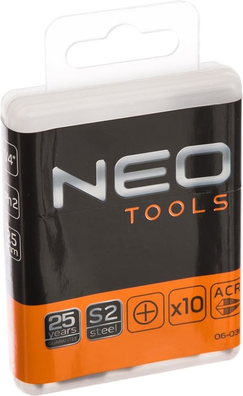 Набор отверточных наконечников neo ph2